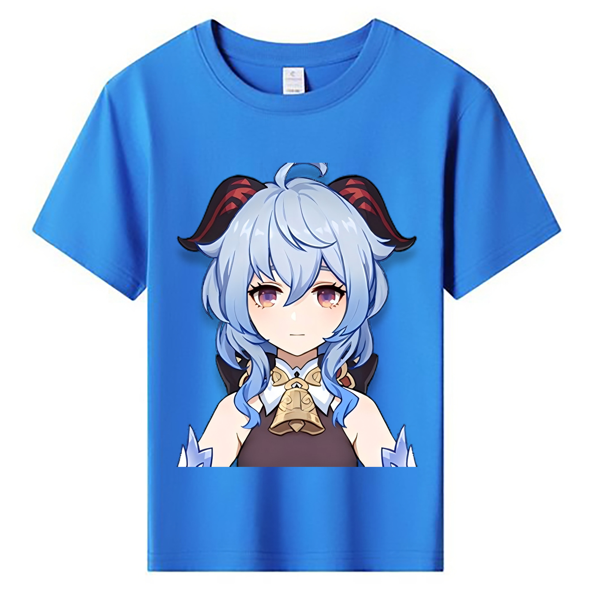 げんし神 甘雨 かんう genshin Ganyu 綿100％キッズTシャツ（フロントプリント）